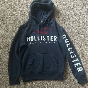 Hollister hoodie, blue, size (xs)